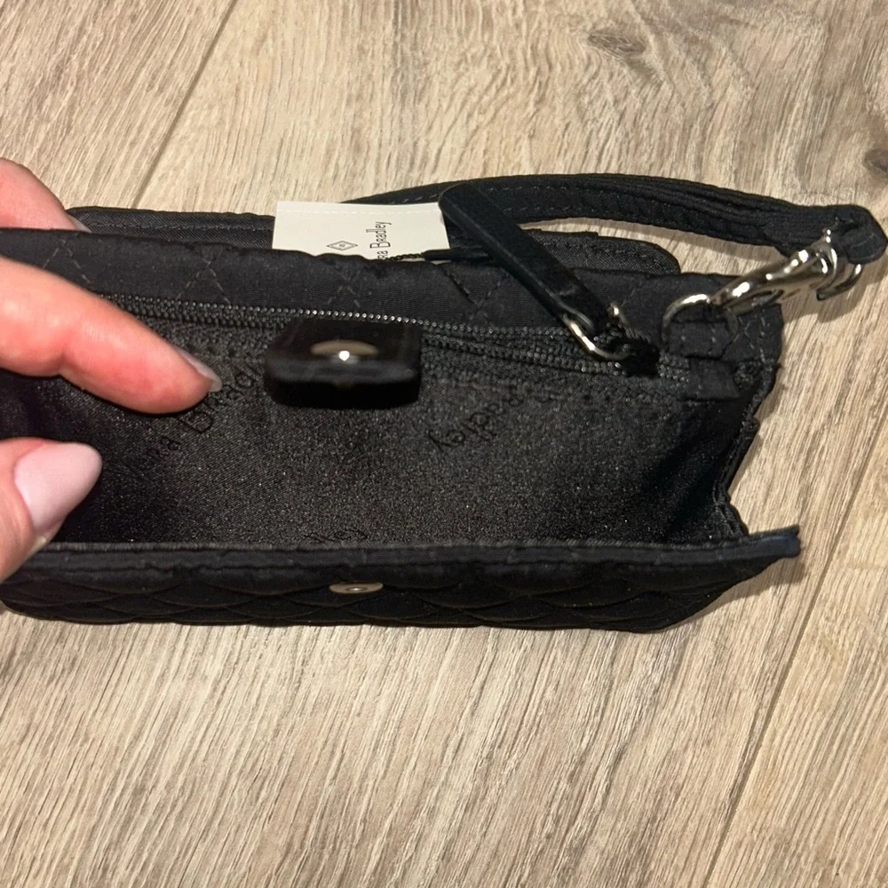 Vera Bradley Black Quilted Wallet Wristlet NWT RFID Card Holder - Picture 6 of 8